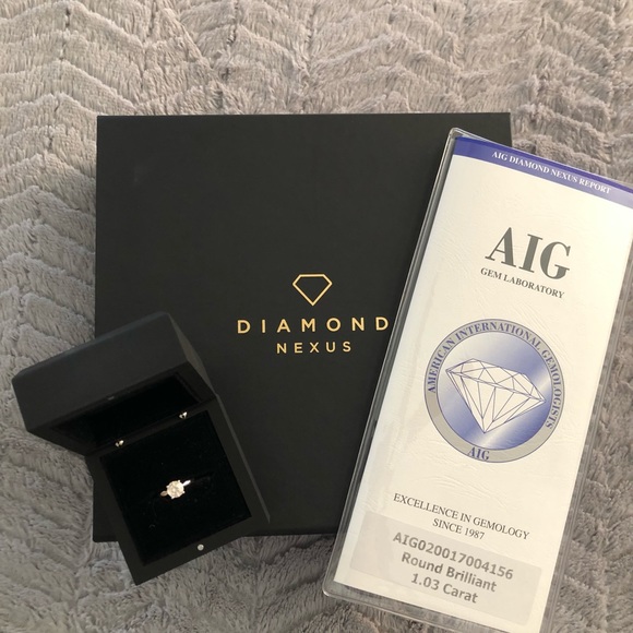 Diamond Nexus Tiffany-Style Solitaire Engagement Ring - Picture 2 of 8